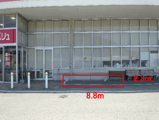 駐車場(移動販売車 電源付き)キッチンカー出店に最適なスーパー店外催事イベントスペース