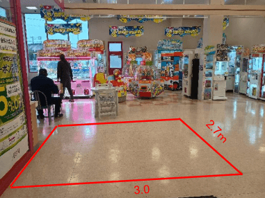 お客さま休憩所脇 販促プロモーションに最適なスーパー店内催事イベントスペース