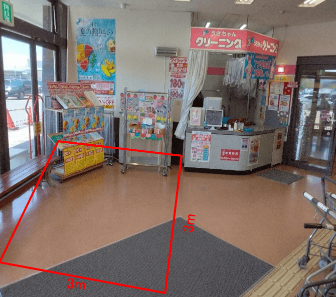 風除室② 販促プロモーションや物販に最適なスーパー店内催事イベントスペース