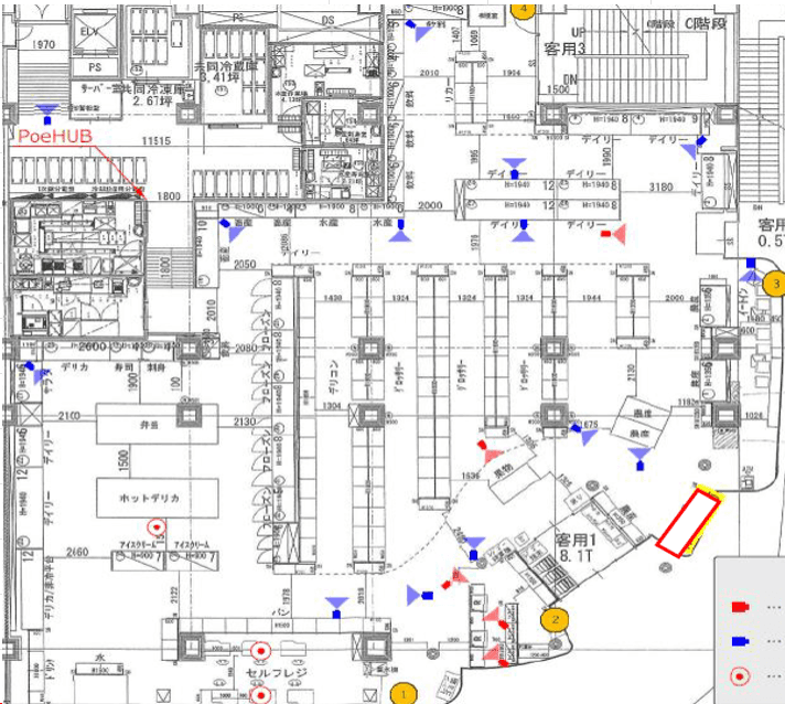 イオン仙台一番町店_1F催事場 販促プロモーションに最適なスーパー店内催事イベントスペースの図面・フロアマップ