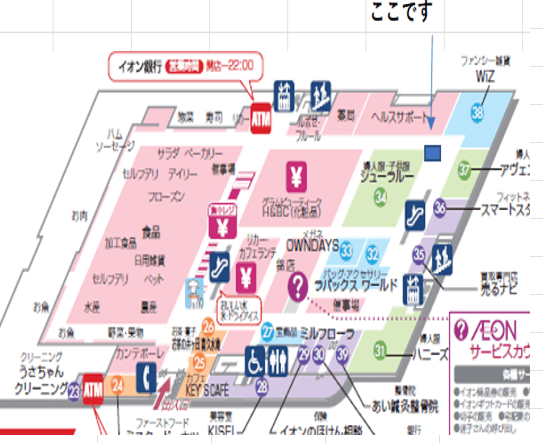 アヴェニュー前 販促プロモーションや物販に最適なスーパー店内催事イベントスペースの図面・フロアマップ