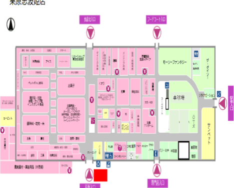 駐車場 販促プロモーションや物販に最適なスーパー店外催事イベントスペースの図面・フロアマップ