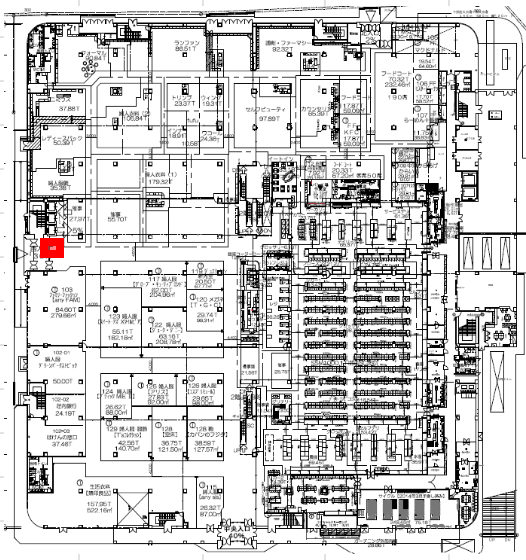 店舗西口脇特設会場 販促プロモーションや物販に最適なスーパー店内催事イベントスペースの図面・フロアマップ