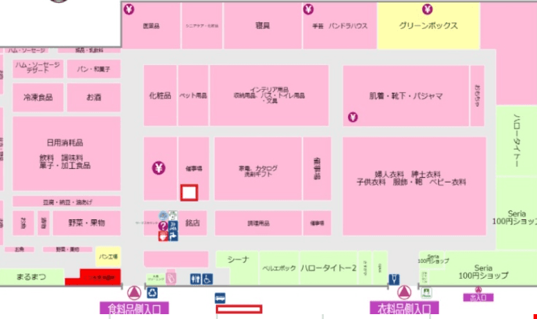 【土日限定】バス停横 大型キッチンカー出店に最適なスーパー屋外催事イベントスペースの図面・フロアマップ