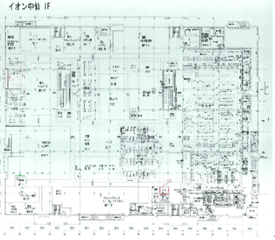 イオン中仙店_キッチンカー区画 キッチンカー出店に最適なスーパー屋外催事イベントスペースの図面・フロアマップ