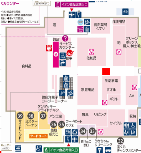 中央通路2 販促プロモーションに最適なスーパー店内催事イベントスペースの図面・フロアマップ